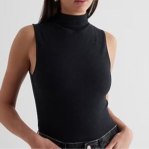 Medium Express mock turtleneck black tank top - like new and super soft!